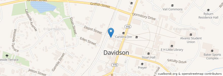 Mapa de ubicacion de Il Bosco en United States, North Carolina, Mecklenburg County, Davidson.