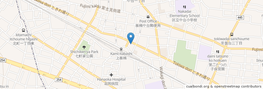 Mapa de ubicacion de KFC en اليابان, 東京都, 板橋区.
