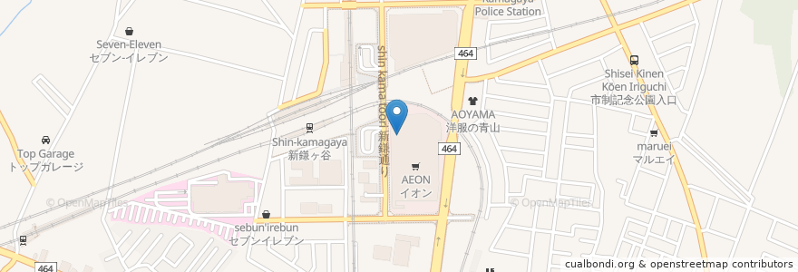 Mapa de ubicacion de 餃子の王将 en Jepun, 千葉県, 鎌ケ谷市.
