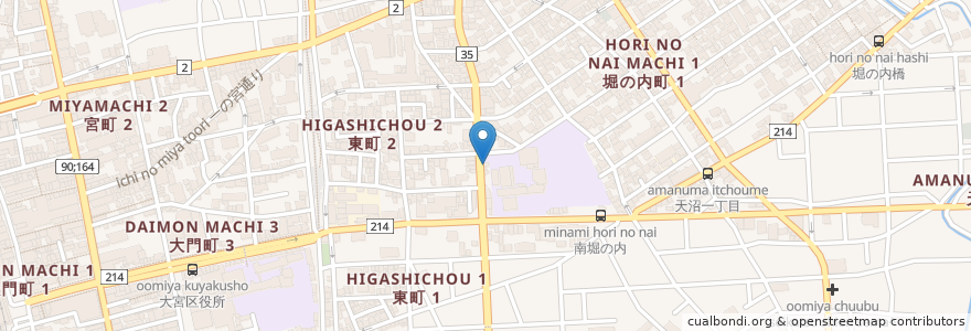 Mapa de ubicacion de さいたま市消防団東部分団 en Japão, 埼玉県, さいたま市, 大宮区.