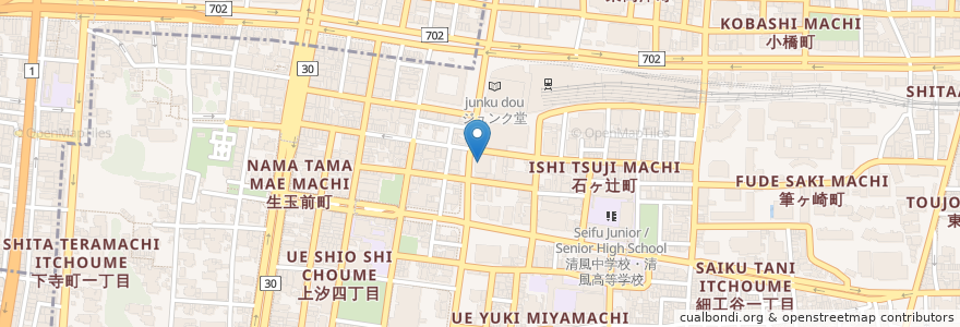 Mapa de ubicacion de 吉野家 en اليابان, أوساكا, أوساكا, 天王寺区.