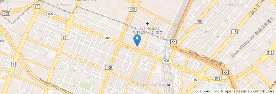 Mapa de ubicacion de 天野歯科 en Jepun, 東京都, 港区.