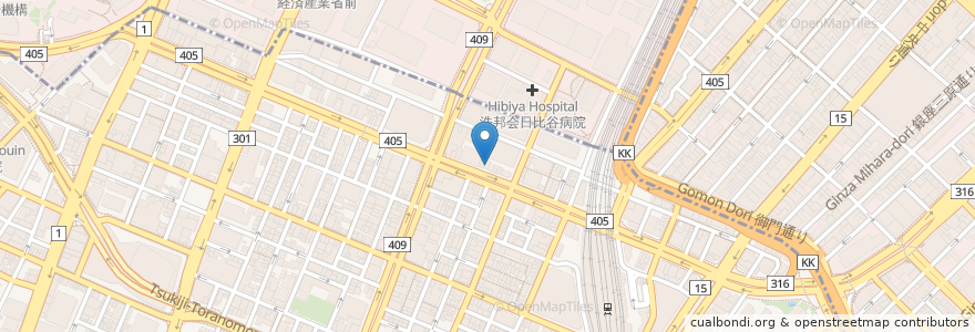 Mapa de ubicacion de 水谷歯科医院 en Giappone, Tokyo, Minato.