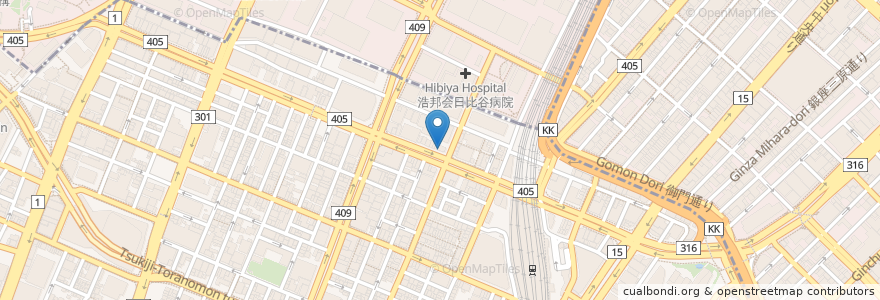Mapa de ubicacion de 宮崎薬局 en Japón, Tokio, Minato.