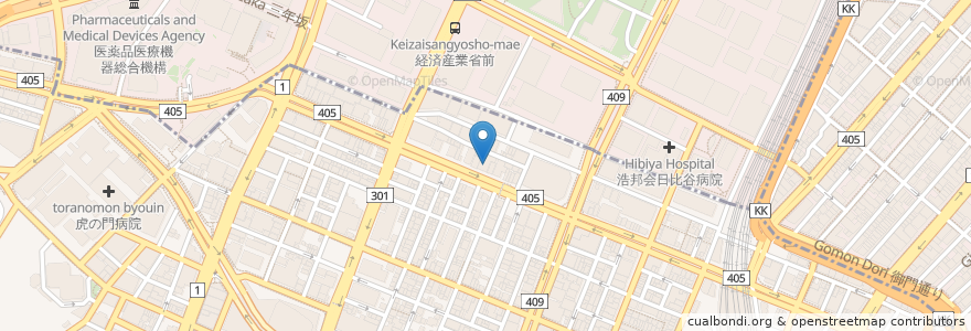 Mapa de ubicacion de 西新橋郵便局 en Jepun, 東京都.