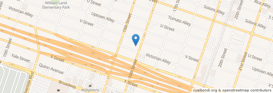Mapa de ubicacion de Jensai Sushi en Amerika Syarikat, California, Sacramento County, Sacramento.