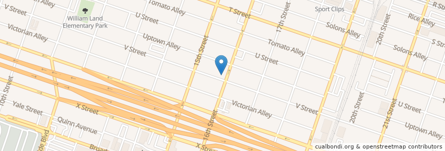 Mapa de ubicacion de Flame Club en United States, California, Sacramento County, Sacramento.