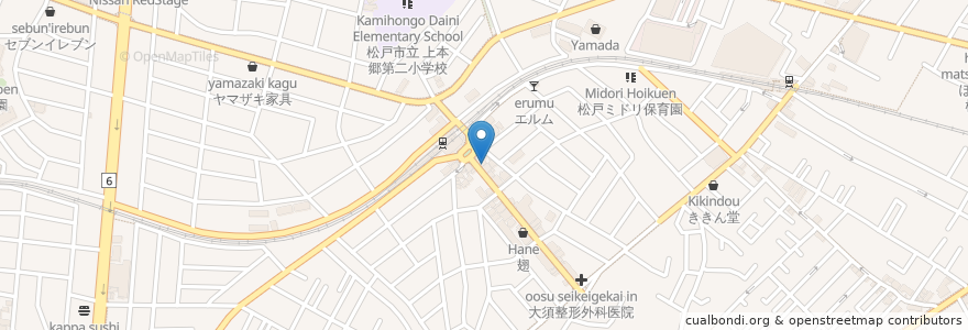 Mapa de ubicacion de 好運来 en اليابان, 千葉県, 松戸市.
