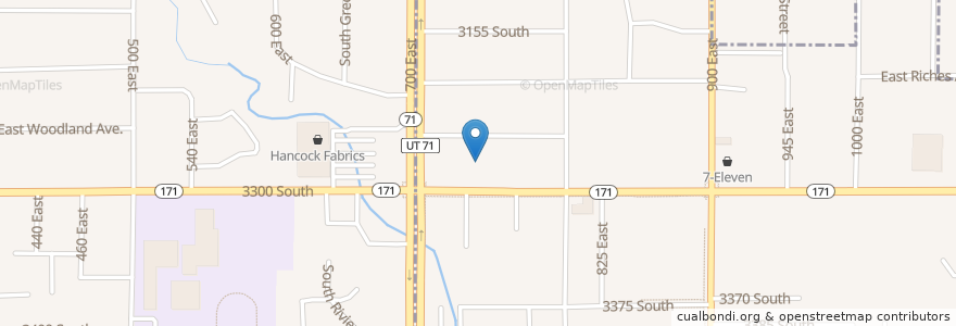 Mapa de ubicacion de Tandoor Grill en アメリカ合衆国, ユタ州, Salt Lake County, Millcreek.