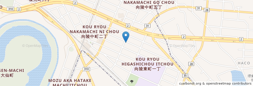 Mapa de ubicacion de ごった食堂 en Japón, Prefectura De Osaka, 堺市, 堺区, 北区.