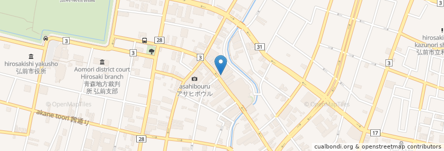 Mapa de ubicacion de したどてスカイパーク en 일본, 아오모리현, 弘前市.
