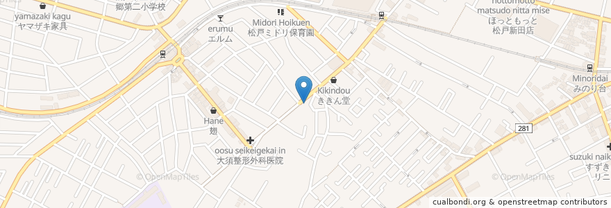 Mapa de ubicacion de そば処 四季浜 en Japon, Préfecture De Chiba, 松戸市.