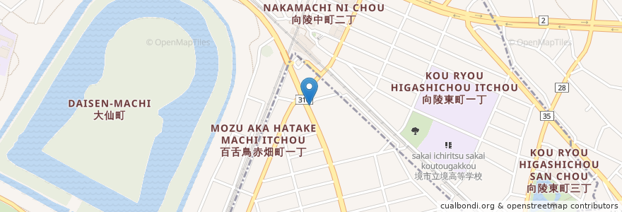 Mapa de ubicacion de イタリア料理店 マンマミーア en Japan, Osaka Prefecture, Sakai, Sakai Ward, Kita Ward.