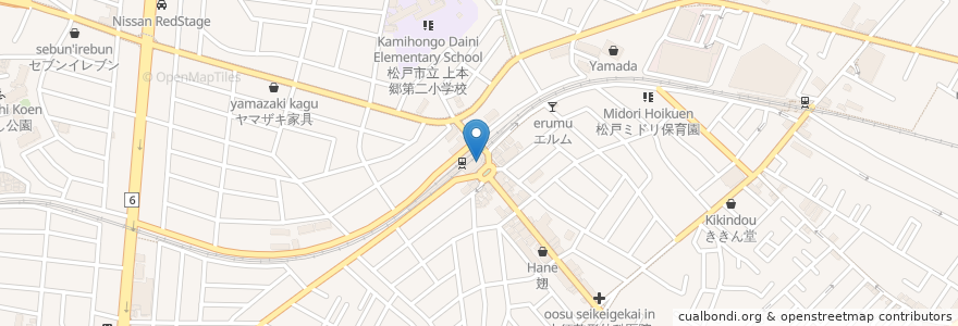Mapa de ubicacion de ヤマハ音楽教室 en Giappone, Prefettura Di Chiba, 松戸市.