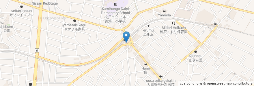 Mapa de ubicacion de かまいし歯科クリニック en Japón, Prefectura De Chiba, Matsudo.