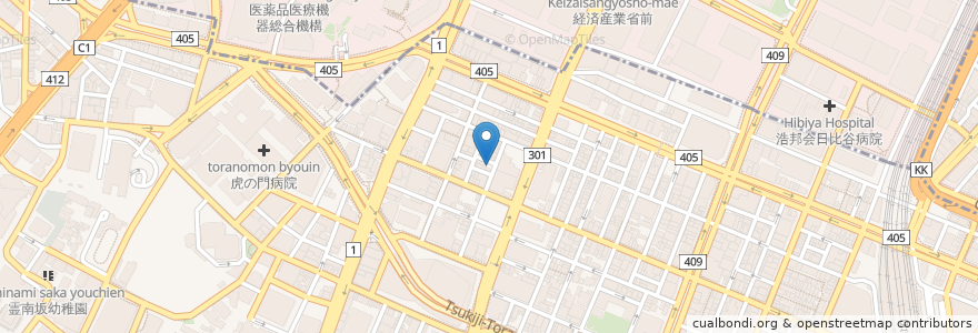 Mapa de ubicacion de 三井のリパーク en 日本, 東京都, 港区.