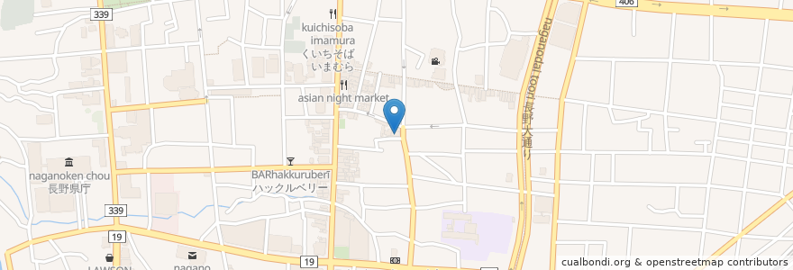 Mapa de ubicacion de いむらや en 日本, 長野県, 長野市.