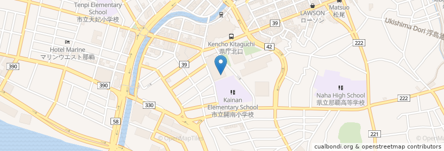 Mapa de ubicacion de 庁舎内レストラン en Japonya, 沖縄県, 那覇市.