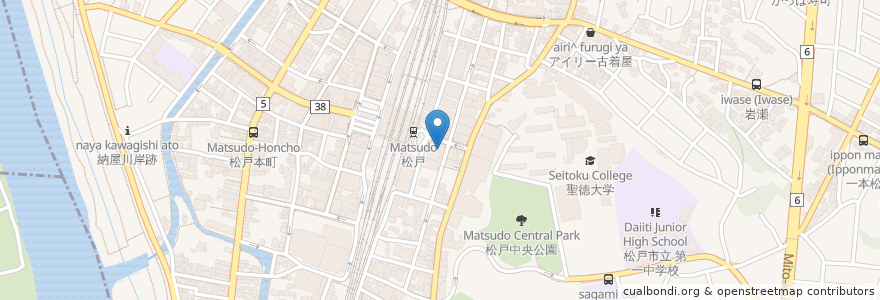 Mapa de ubicacion de スマイル en Япония, Тиба, 松戸市.