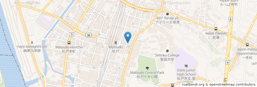Mapa de ubicacion de 島崎歯科 en Japonya, 千葉県, 松戸市.