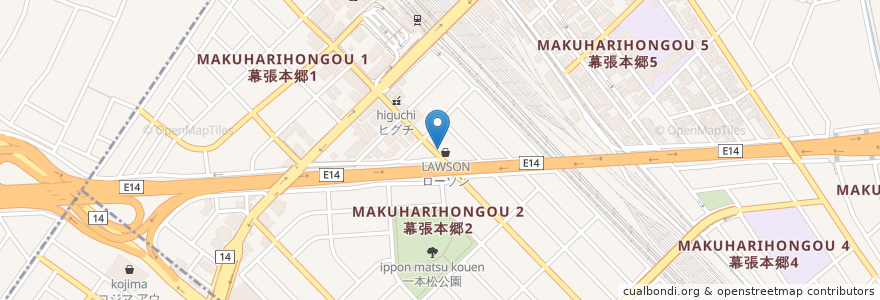 Mapa de ubicacion de ほっかほっか亭 en Japan, 千葉県, 習志野市, 花見川区.