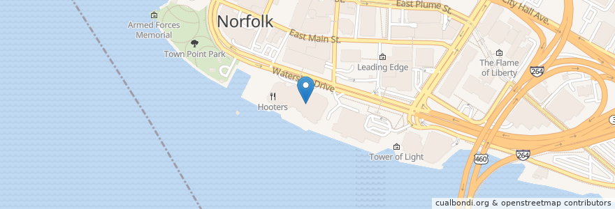 Mapa de ubicacion de Norfolk Coffee & Tea en Amerika Syarikat, Virginia, Norfolk.