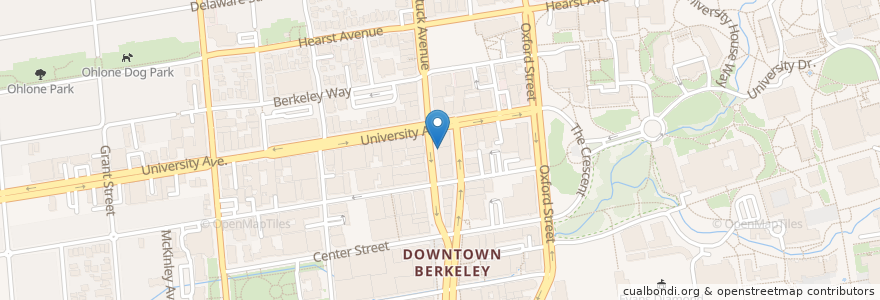Mapa de ubicacion de Draw Billiard Club en United States, California, Alameda County, Berkeley.