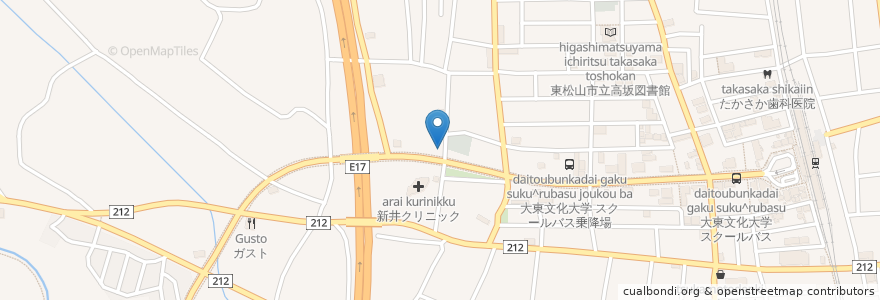 Mapa de ubicacion de ほっともっと en 日本, 埼玉県, 東松山市.