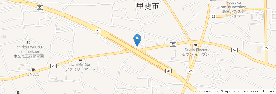 Mapa de ubicacion de Big Boy Restaurants en Japan, Yamanashi Prefecture, Kai.