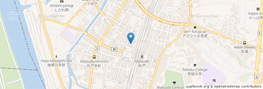 Mapa de ubicacion de コーリアナ en 일본, 지바현, 松戸市.