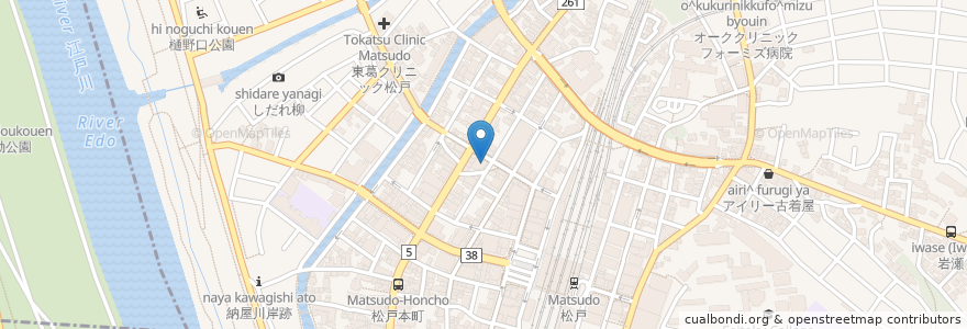 Mapa de ubicacion de 炭焼ステーキ Beef Impact en Japón, Prefectura De Chiba, Matsudo.