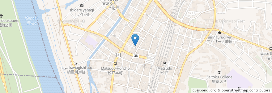 Mapa de ubicacion de かがやす en Japão, 千葉県, 松戸市.