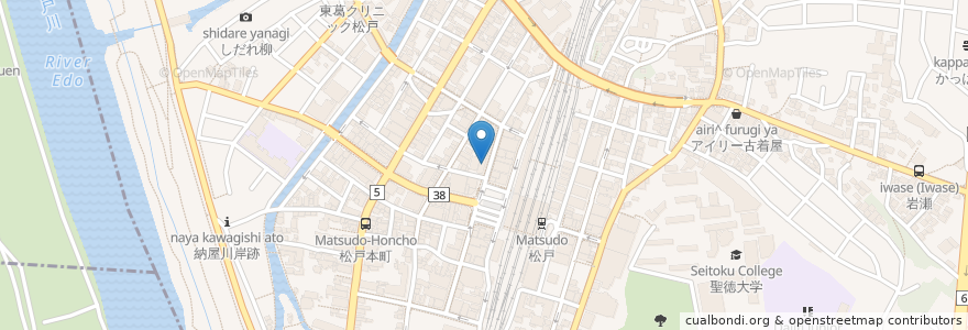 Mapa de ubicacion de 市進学院 en 日本, 千葉県, 松戸市.