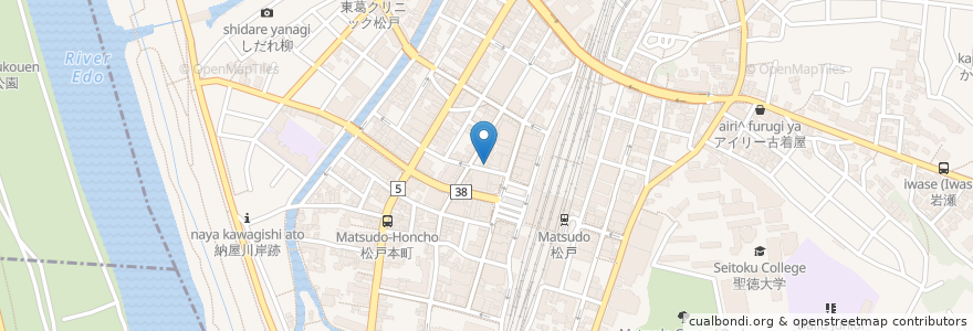 Mapa de ubicacion de 美濃樽 en Japonya, 千葉県, 松戸市.