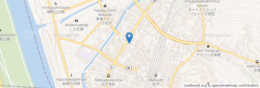 Mapa de ubicacion de カラオケ本舗 まねきねこ en 일본, 지바현, 松戸市.