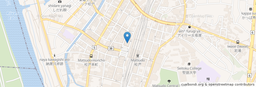Mapa de ubicacion de やきとりセンター en Jepun, 千葉県, 松戸市.