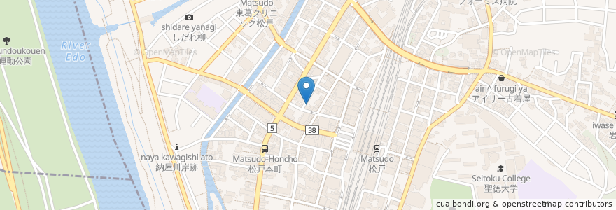 Mapa de ubicacion de 三井のリパーク en Japão, 千葉県, 松戸市.