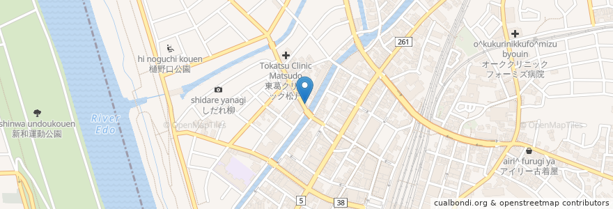 Mapa de ubicacion de さんちゃん en 日本, 千葉県, 松戸市.