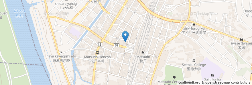 Mapa de ubicacion de マツモトキヨシ en Japonya, 千葉県, 松戸市.