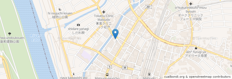 Mapa de ubicacion de 三井のリパーク en Japonya, 千葉県, 松戸市.