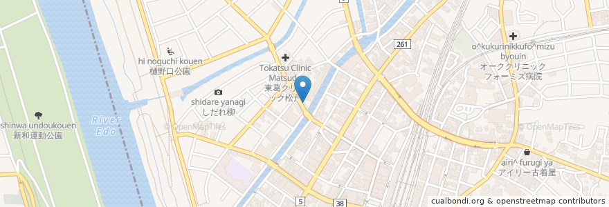 Mapa de ubicacion de イタリアン酒場ポルポ en اليابان, 千葉県, 松戸市.