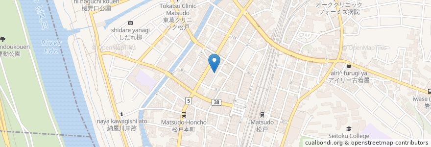 Mapa de ubicacion de 三井のリパーク en Japon, Préfecture De Chiba, 松戸市.