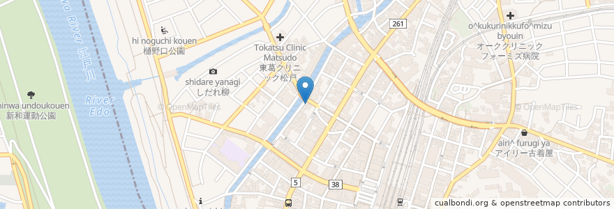 Mapa de ubicacion de そば処 満留賀 en Jepun, 千葉県, 松戸市.