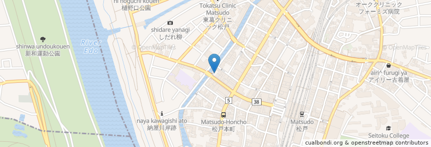 Mapa de ubicacion de Times en Japão, 千葉県, 松戸市.