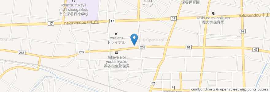 Mapa de ubicacion de 糸屋製菓店 en Japão, 埼玉県, 深谷市.