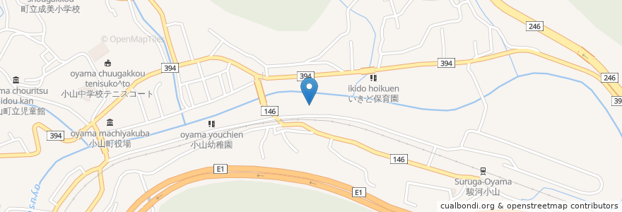 Mapa de ubicacion de 小山町健康福祉会館 en Jepun, 静岡県, 駿東郡, 小山町.