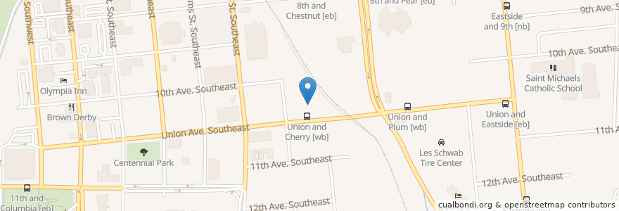 Mapa de ubicacion de HCA - Visitor Parking (3) en Соединённые Штаты Америки, Вашингтон, Thurston County, Olympia.