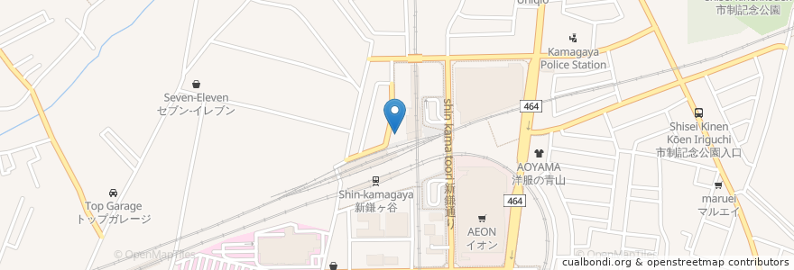 Mapa de ubicacion de 香満楼 en 日本, 千葉県, 鎌ケ谷市.