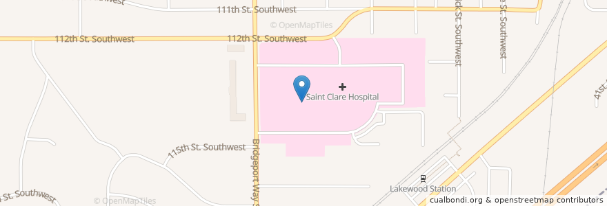 Mapa de ubicacion de Outpatient Pharmacy en アメリカ合衆国, ワシントン州, Pierce County, Lakewood.