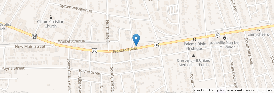 Mapa de ubicacion de Please & Thank You on the Avenue en 미국, Kenekuke, Jefferson County, Louisville.